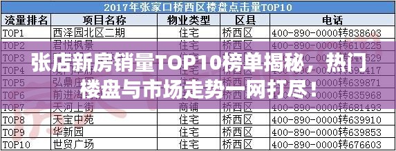 张店新房销量TOP10榜单揭秘，热门楼盘与市场走势一网打尽！
