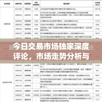 今日交易市场独家深度评论，市场走势分析与预测