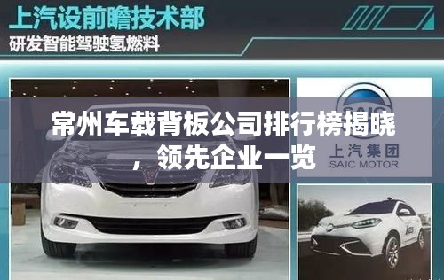 常州车载背板公司排行榜揭晓，领先企业一览