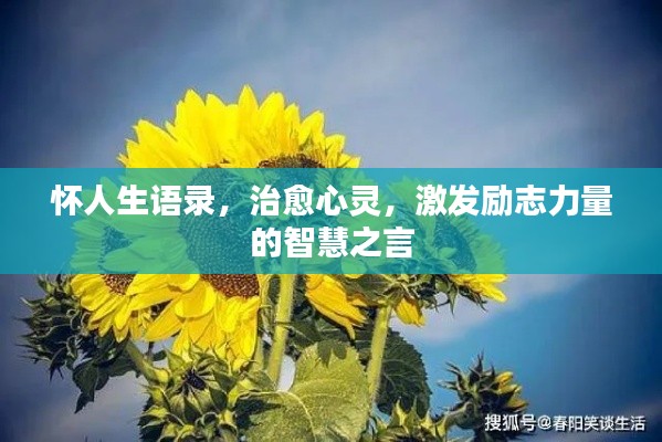 怀人生语录，治愈心灵，激发励志力量的智慧之言