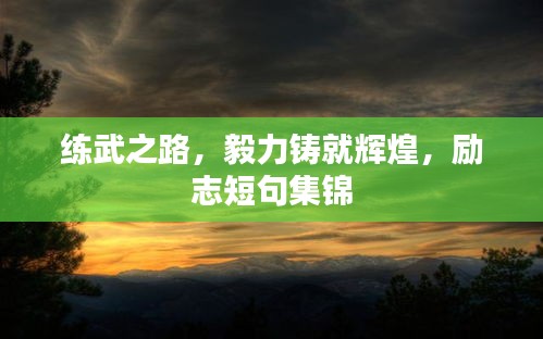 练武之路,毅力铸就辉煌,励志短句集锦