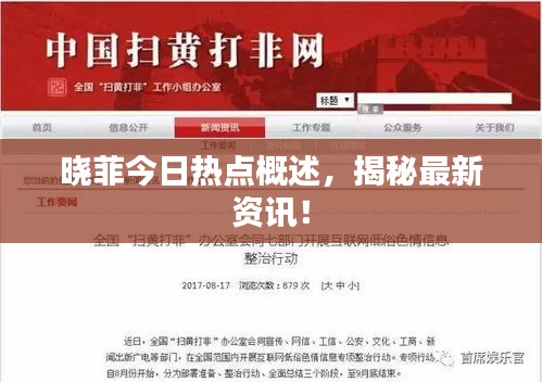 晓菲今日热点概述,揭秘最新资讯!