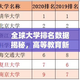 全球大学排名数据揭秘,高等教育新视角展望