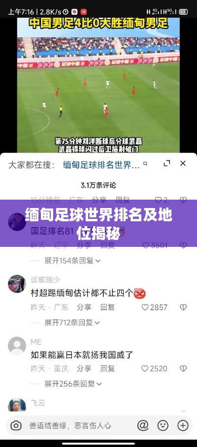 缅甸足球世界排名及地位揭秘