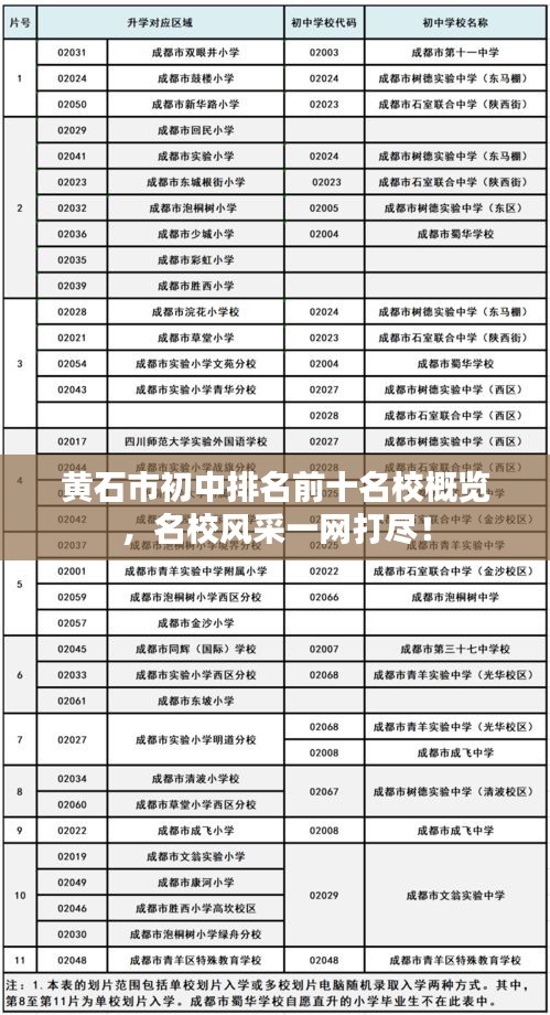 黄石市初中排名前十名校概览，名校风采一网打尽！