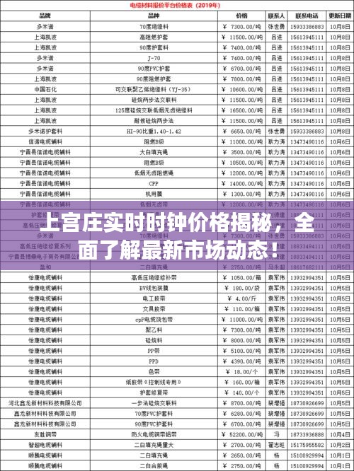 上宫庄实时时钟价格揭秘，全面了解最新市场动态！