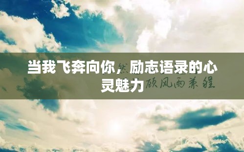 当我飞奔向你,励志语录的心灵魅力