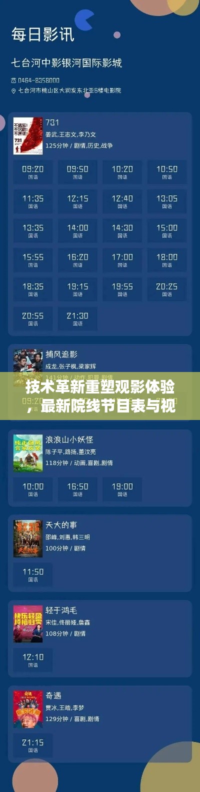 技术革新重塑观影体验,最新院线节目表与视频帧数实时显示