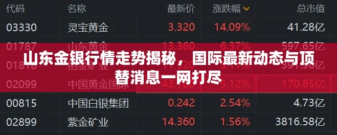 山东金银行情走势揭秘,国际最新动态与顶替消息一网打尽