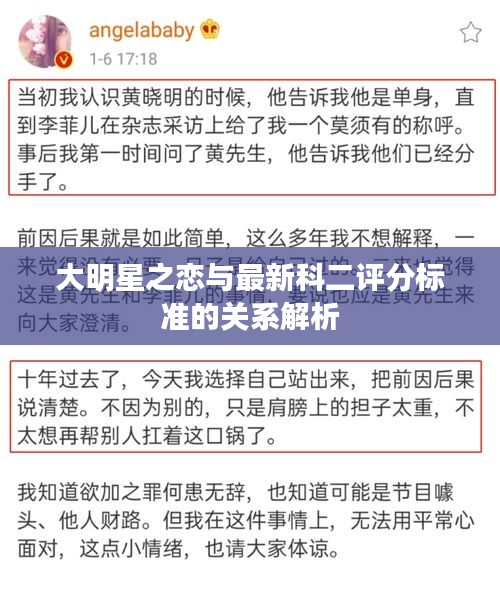 大明星之恋与最新科二评分标准的关系解析