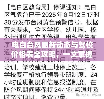 电白台风最新动态与驾校价格表全攻略,一文掌握资讯!