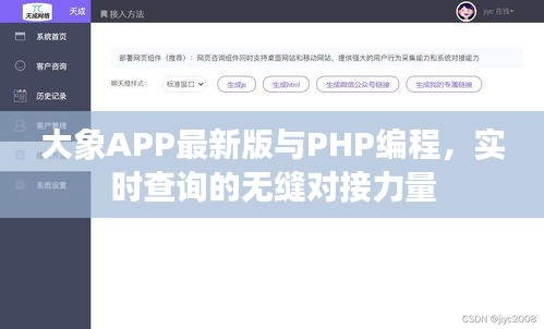 大象APP最新版与PHP编程,实时查询的无缝对接力量
