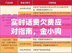 实时话费欠费应对指南,金小狗价格探秘