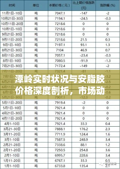 潭岭实时状况与安脂胶价格深度剖析，市场动态解析