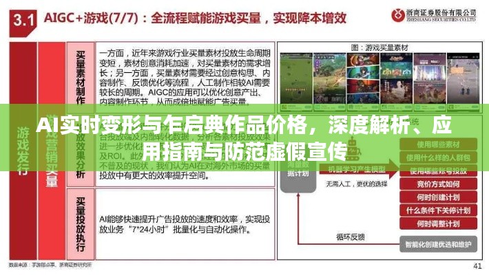 AI实时变形与乍启典作品价格,深度解析、应用指南与防范虚假宣传