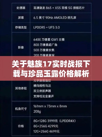 关于魅族17实时战报下载与珍品玉露价格解析