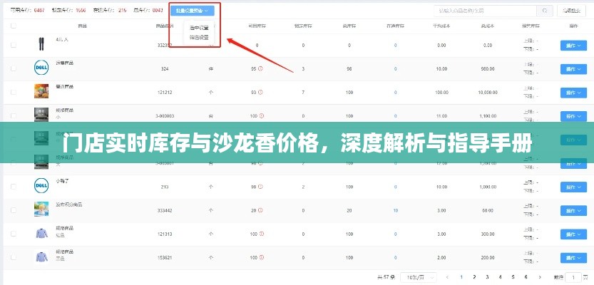 门店实时库存与沙龙香价格，深度解析与指导手册