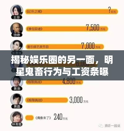 揭秘娱乐圈的另一面，明星鬼畜行为与工资条曝光