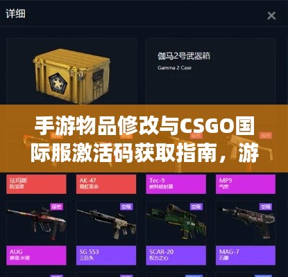 手游物品修改与CSGO国际服激活码获取指南，游戏世界轻松玩转！