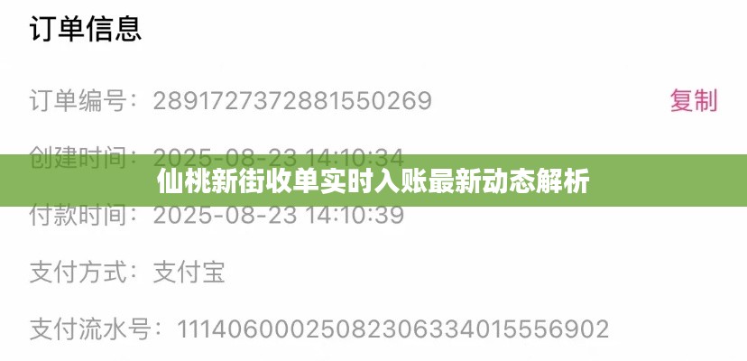 仙桃新街收单实时入账最新动态解析