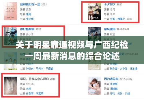 关于明星靠逼视频与广西纪检一周最新消息的综合论述