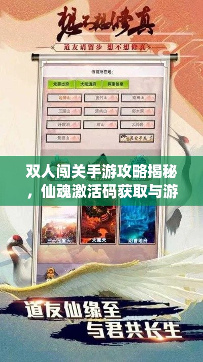 双人闯关手游攻略揭秘,仙魂激活码获取与游戏心得分享