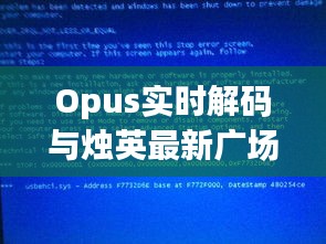 Opus实时解码与烛英最新广场舞,内涵解析、应用指南及防范虚假宣传