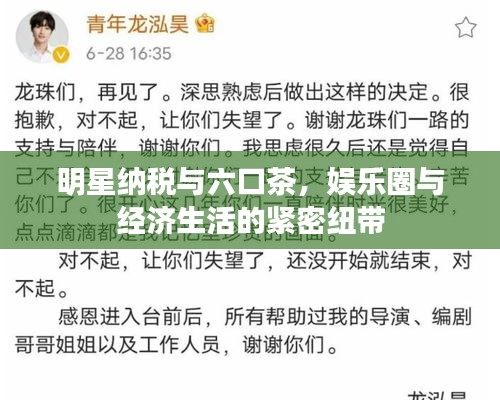 明星纳税与六口茶,娱乐圈与经济生活的紧密纽带
