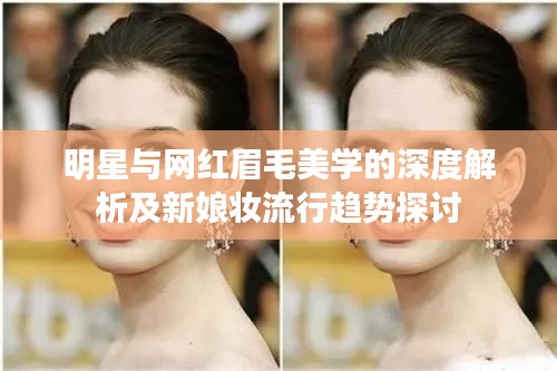 明星与网红眉毛美学的深度解析及新娘妆流行趋势探讨