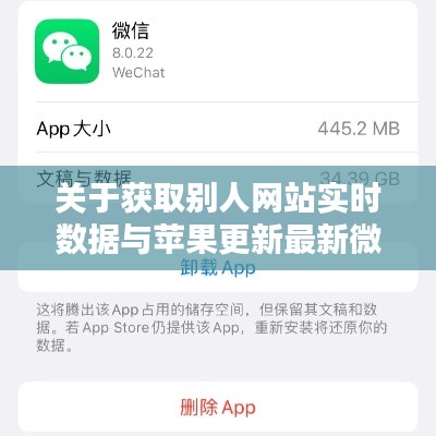 关于获取别人网站实时数据与苹果更新最新微信的组合概念阐述